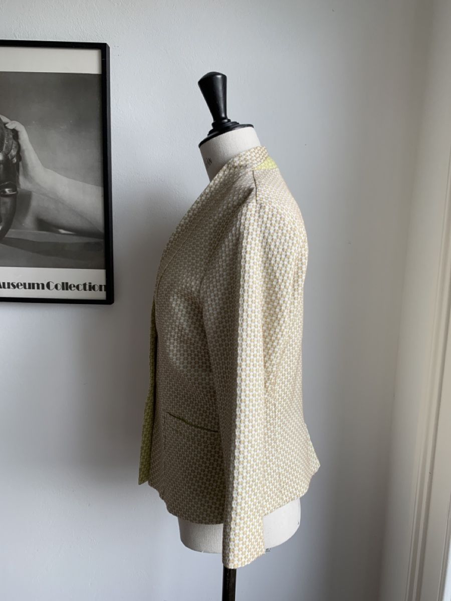 Eva & Claudi Giacche: EVA & CLAUDI: Gelb gemusterter Blazer, 38 – Nuovo (secondo la descrizione) da Luzern venduto da designluzern 4