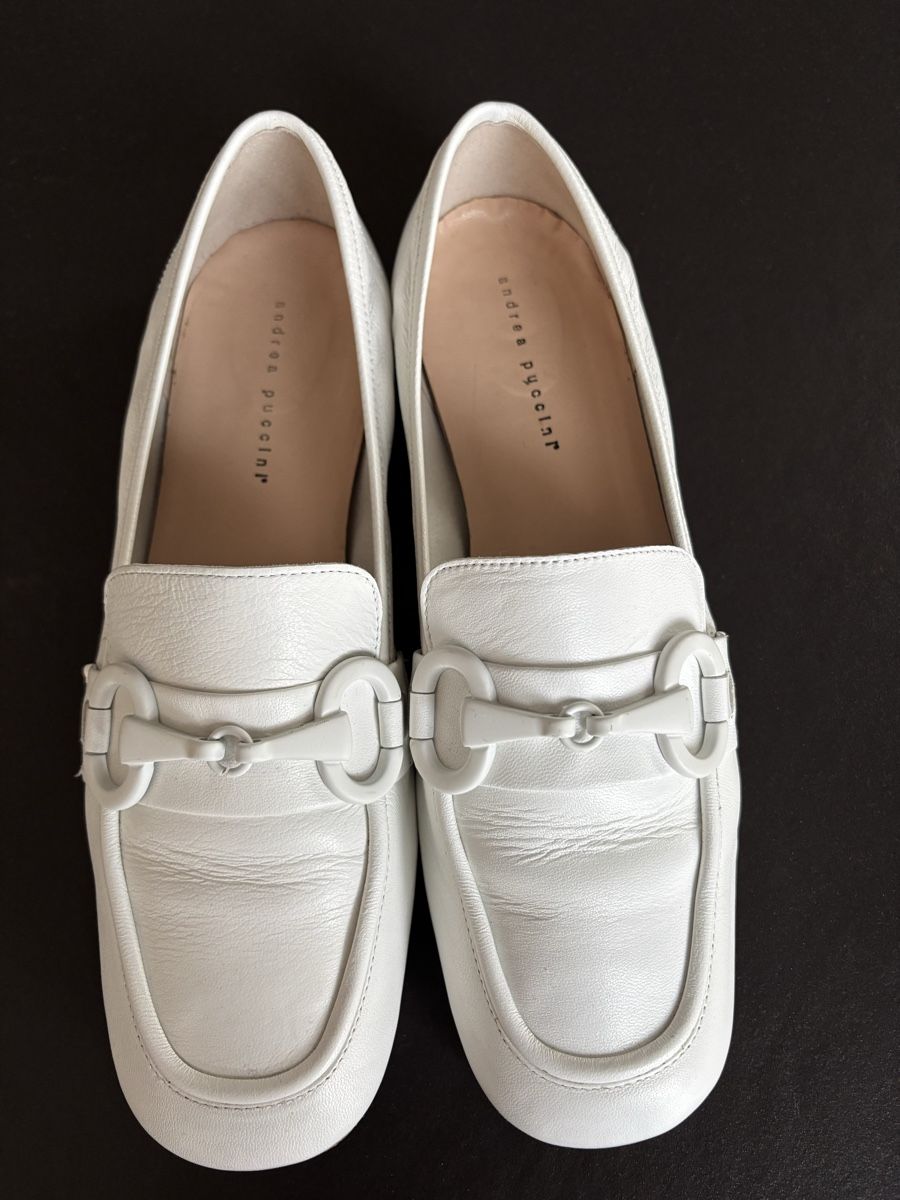 Scarpe da donna: ANDREA PUCCINI - Loafers Blanc Cuir - 39 – Nuovo (secondo la descrizione) da Chardonne venduto da teenyweeny 2