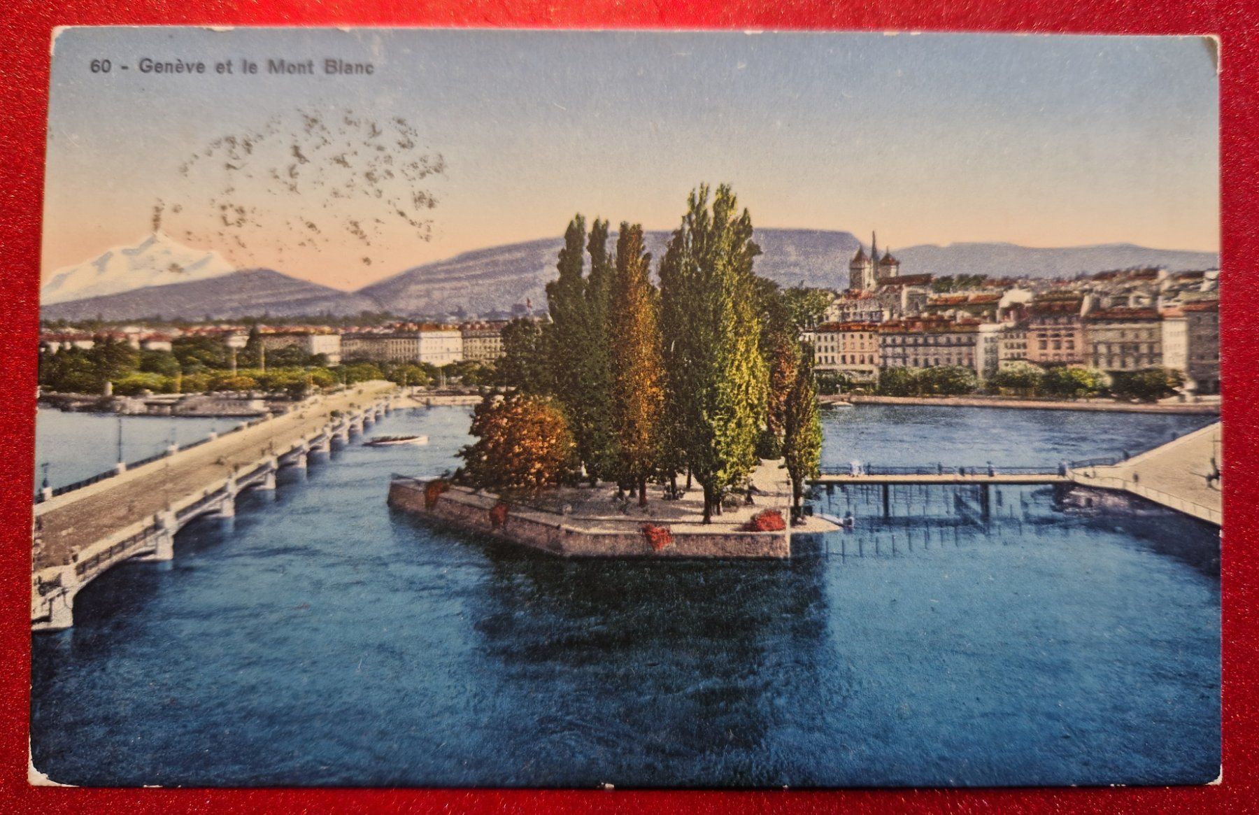 Cartoline postali: Genf mit Mont Blanc 1927 – Usato da Melchnau venduto da Arthurius
