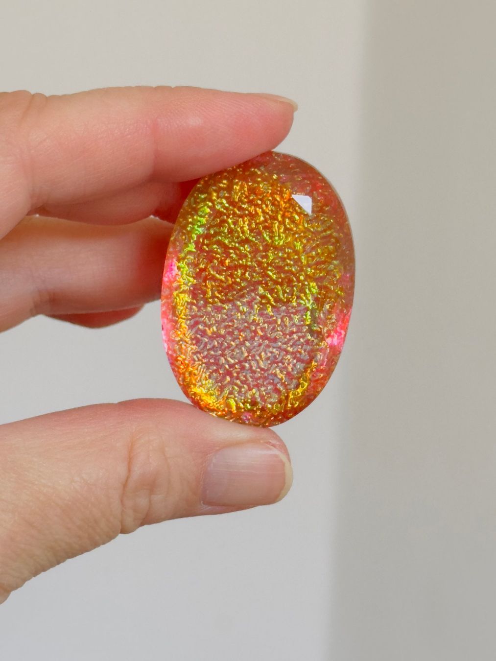 Pietre preziose: Lab. Monarch fire opal 142.75 Ct Certified – Nuovo e nell'imballaggio originale da Genève venduto da AWWA 4