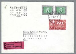 1945, 50 RP + 2 x 5 RP PAX (Z/267+262), EILBRIEF, Ia!