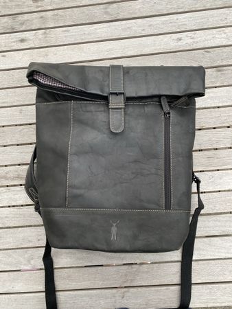 Echt Lederrucksack schwarz