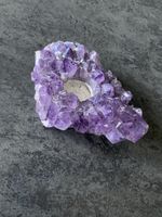 Teelichthalter Amethyst lila Naturstein Dekor