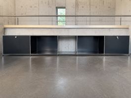 Original USM Haller Lowboard – 350 cm – schwarz – modular
