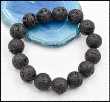 Lavastein Stretch Armband ca. 14mm