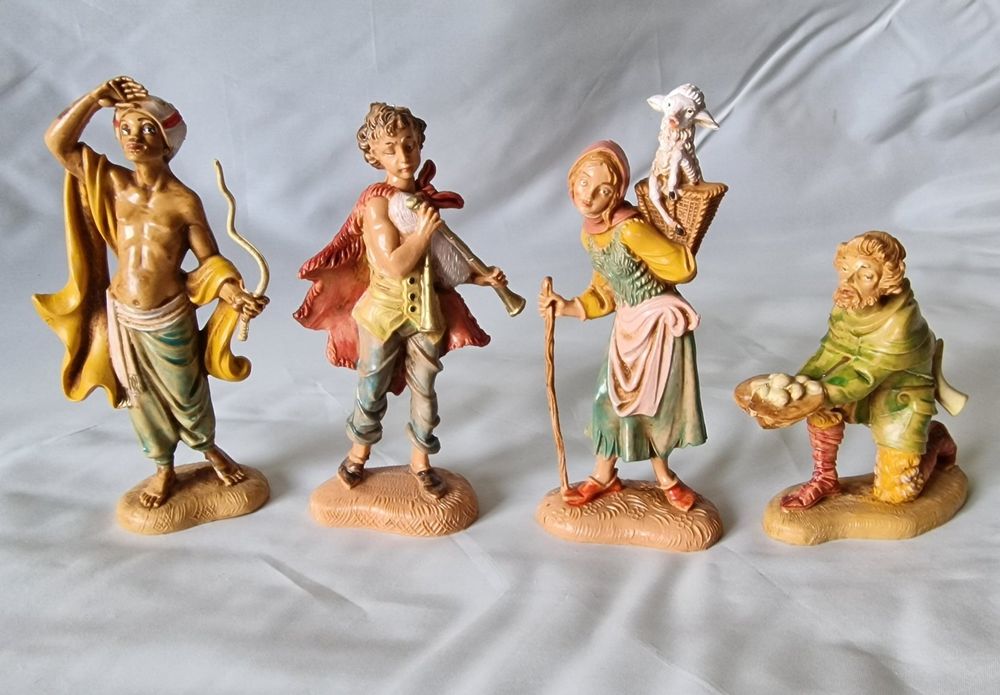 QUUY Weihnachts Krippenfiguren Traditionelle Krippe Weihnachtskrippen Figuren Krippe Set Ornamente Mit Harzfiguren Statue, Christus Geburt Jesu Ornamente Geschenke