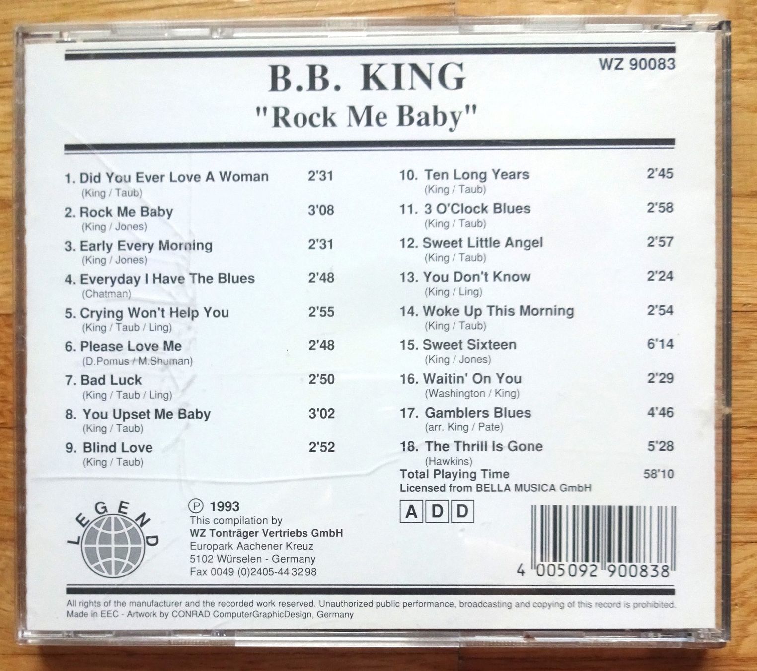 CD: B.B. King: Rock Me Baby – Usato da St.Gallen venduto da Paddington11 1