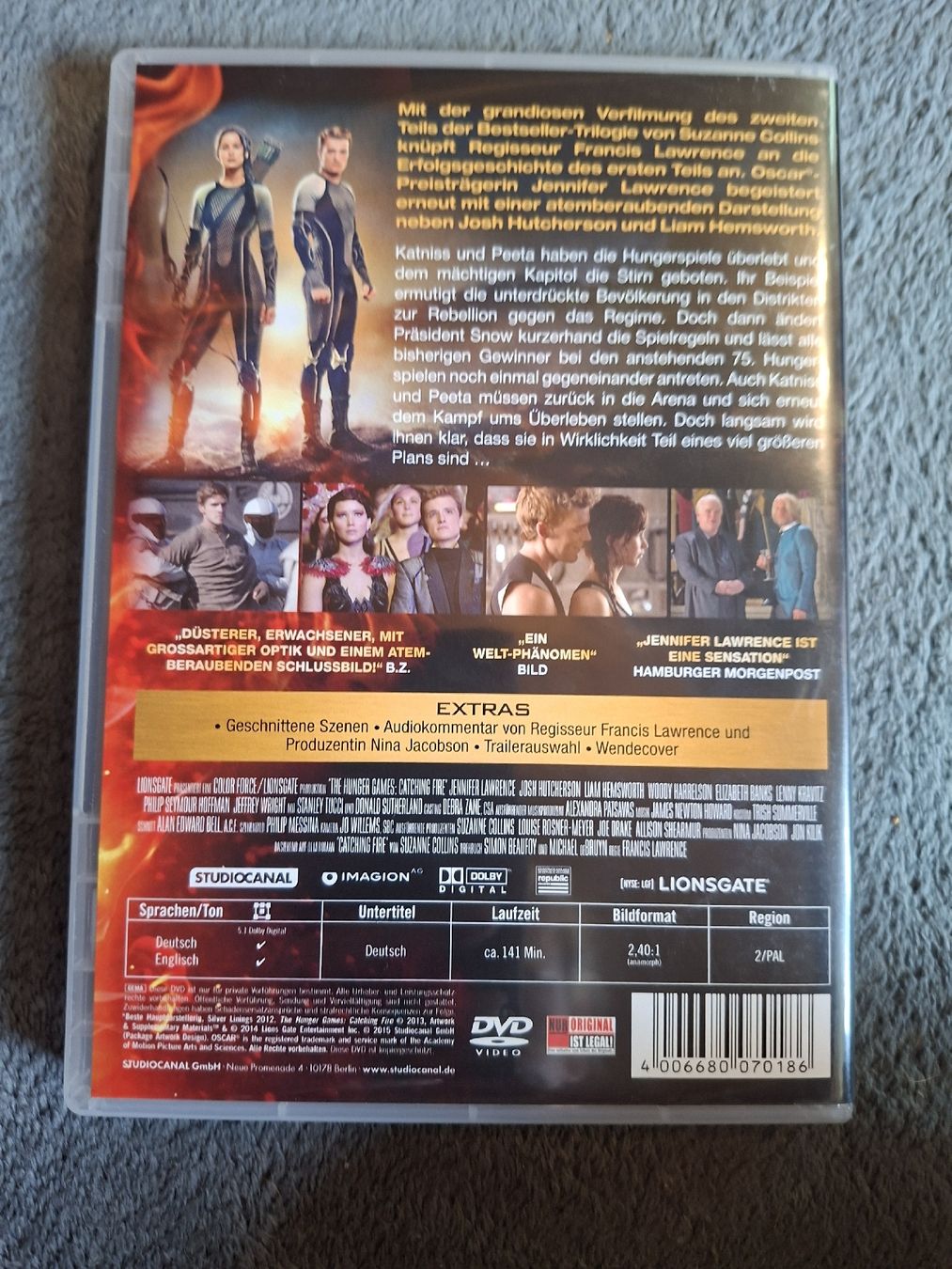 Tutti i DVDs: Hunger Games Trilogie DVD's – Usato da Teufen AR venduto da nad_55nm 2