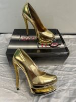 Heels Plateau Pumps gold Gr 36 Neu