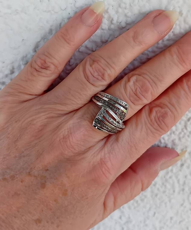 Anelli: Ring mit Diamanten in Silber – Usato da Stans venduto da wer_fd5f 1