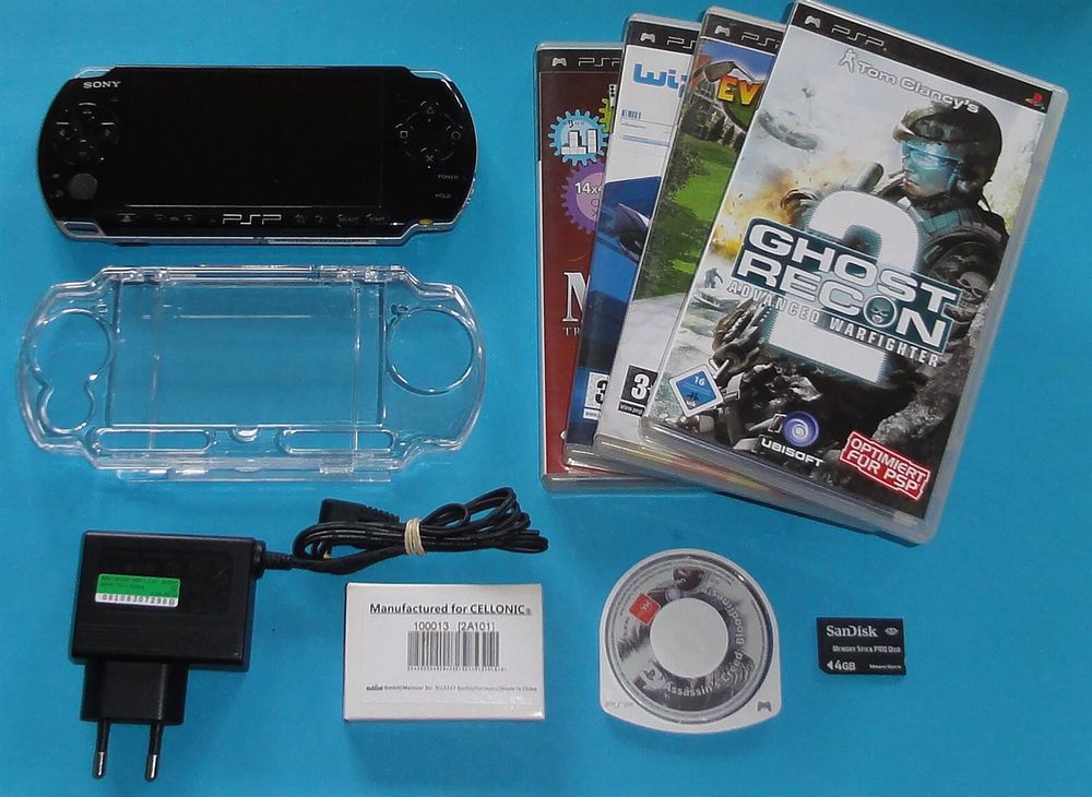Sony PSP 3004, neuer Akku, 5 Games