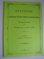 Statistik Lokomotiven, Personen-, Gepäck + Postwagen, 1886