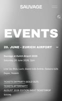 2x Ticket Entry to Sauvage Event ZürichAirport (June 2026)