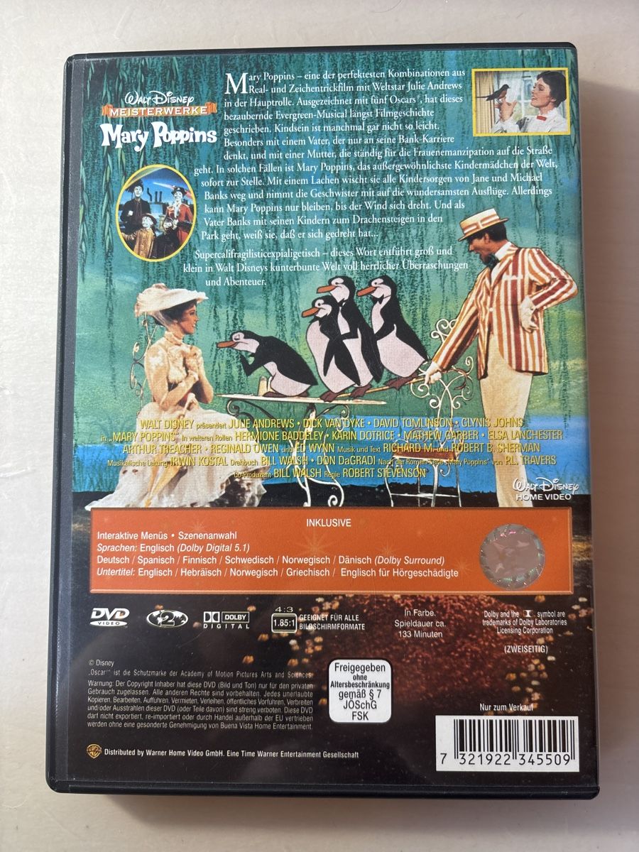 Tutti i DVDs: Mary Poppins – Usato da Ruswil venduto da Slivio_ 1