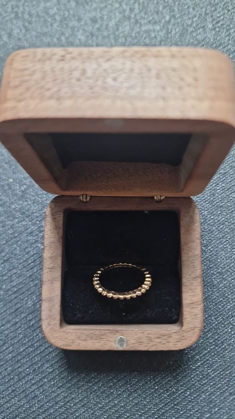 Anelli: Ring chromstahl, goldfarbend Grösse 49 – Nuovo (secondo la descrizione) da St.Gallen venduto da Dombidor