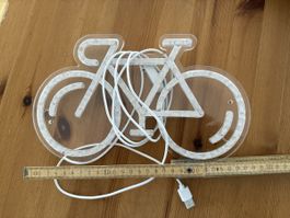 LED Neon Fahrrad Schild USB Anschluss guter Zustand