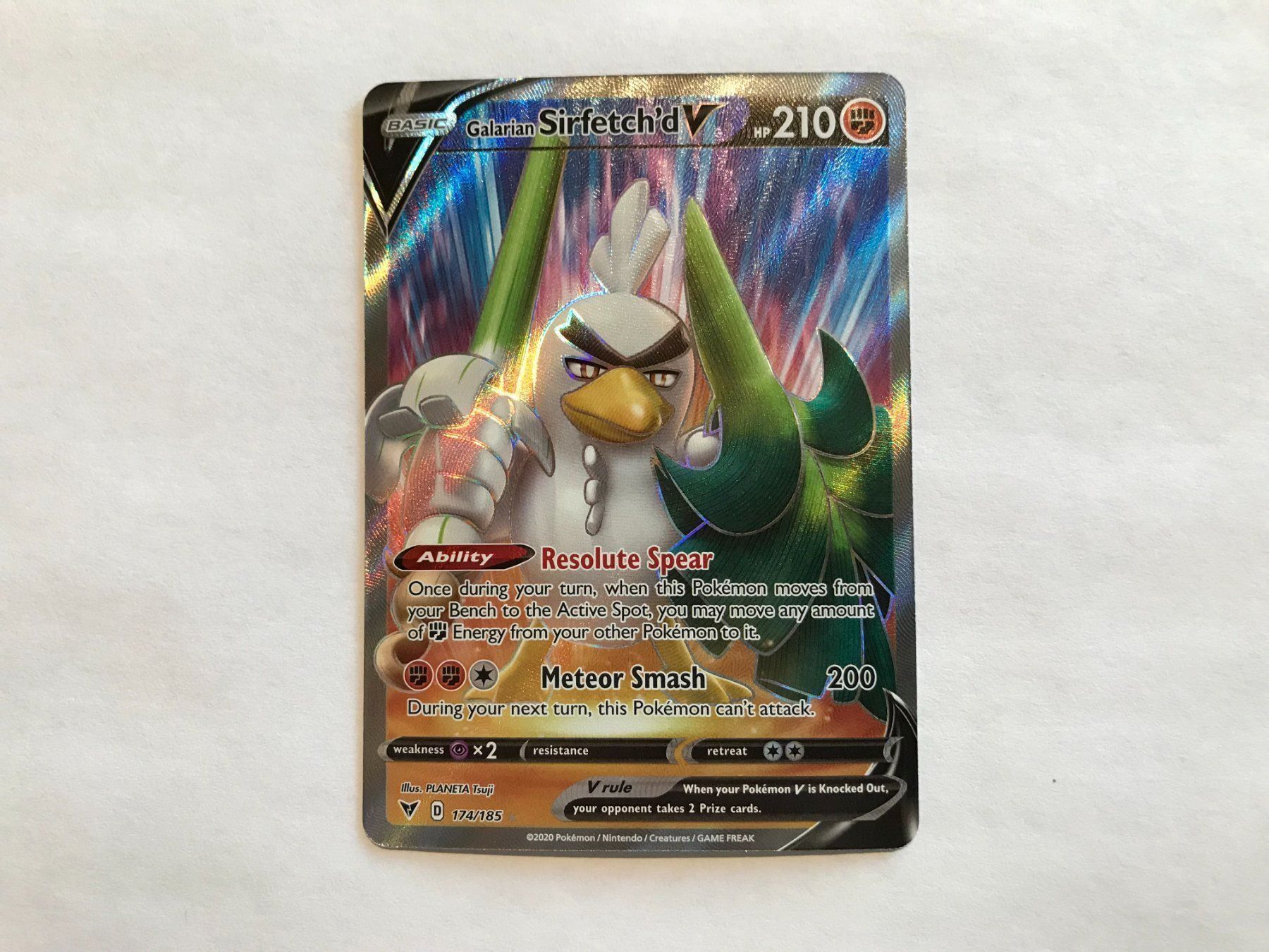 Pokémon Carte collezionabili: Galarian Sirfetch'd V FullArt – Nuovo (secondo la descrizione) da Hagendorn venduto da Pokecollectorch 1