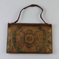 Antik Geldbörse Echt Leder handgefertigt Clutch/braun,Gold