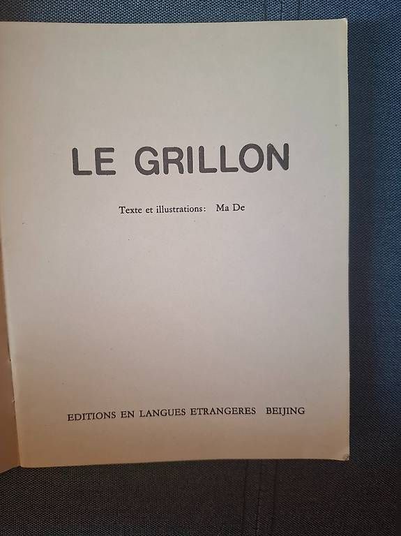Grils: Le Grillon - Ma De – D'occasion à Sierre par wiste87 1