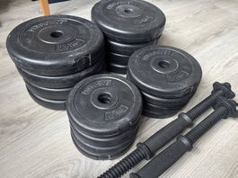30kg Hantelset komplett  2 Kurzhanteln + 16 Gewichte
