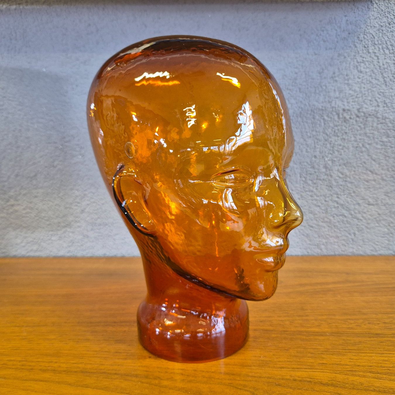 Sculture & Statue: Glaskopf Hutständer Kopf aus Glas orange – Usato da Nottwil venduto da Wondewa-Shop 8