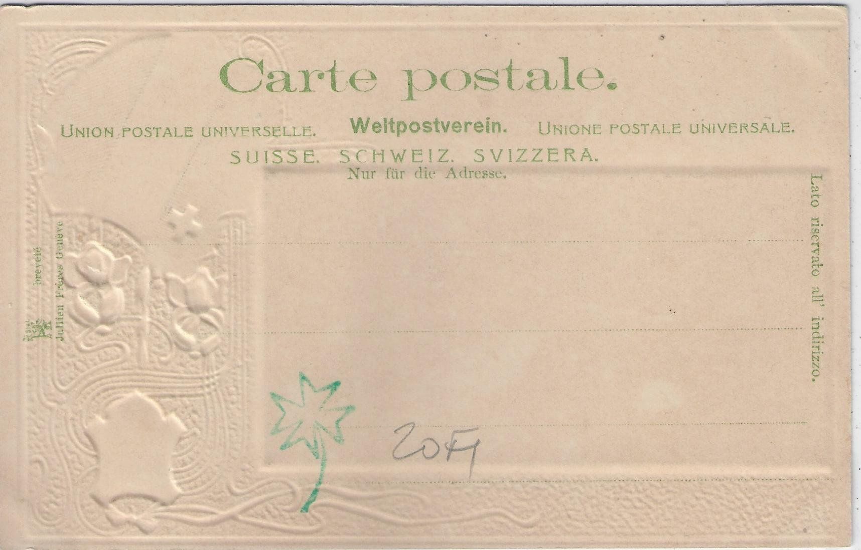 Cartoline postali: Neuchatel et les Alpes - Wappen Präge-Litho – Usato da Ettingen venduto da Kartenplanet 1
