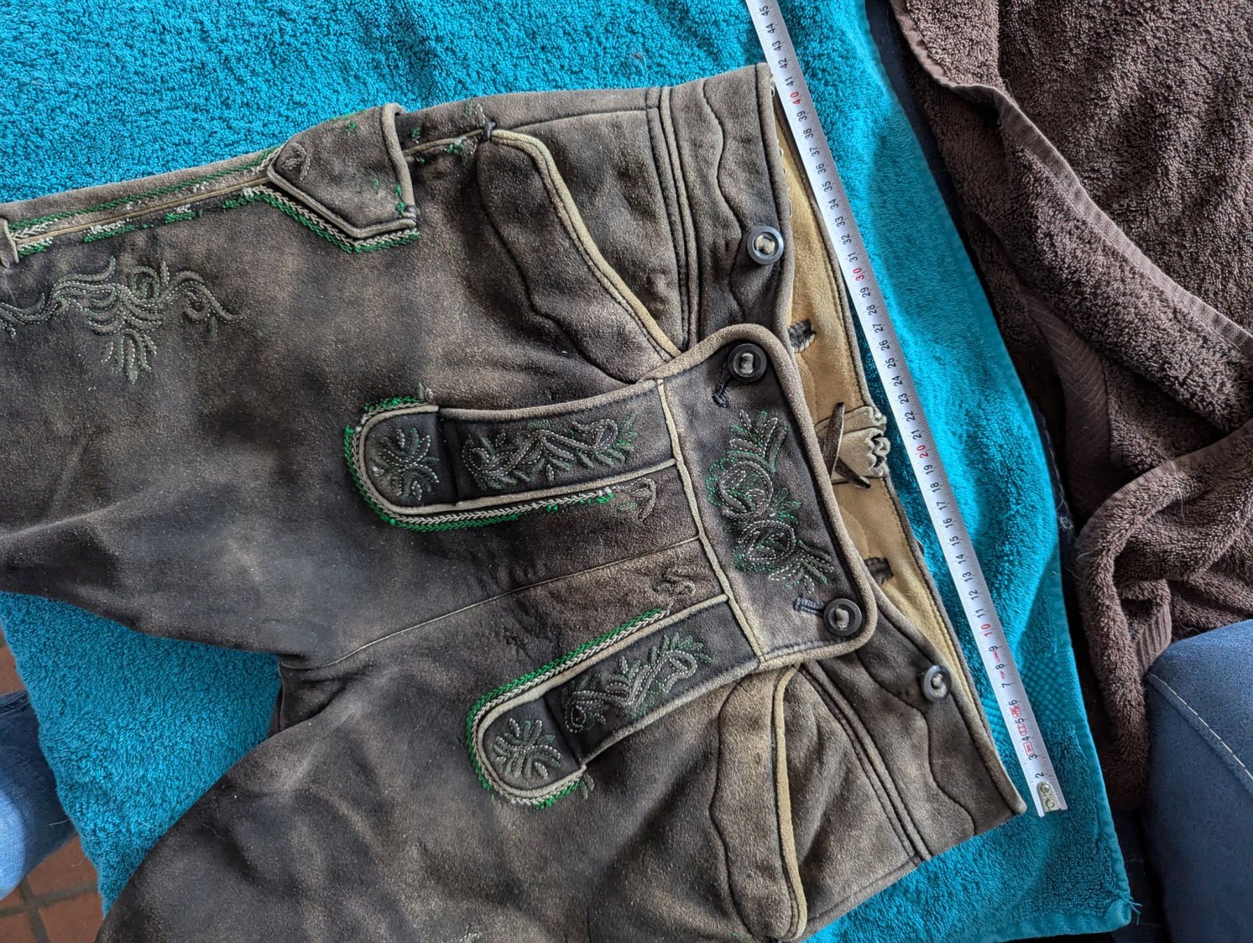 Pantaloni: Trachtenlederhose Hirschleder – Usato da Dielsdorf venduto da Noga1 3
