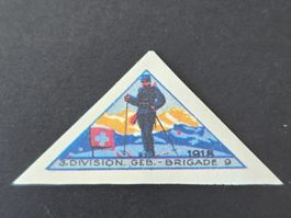 Soldatenmarken 1. WK: 3. Division geschnitten mit Abart
