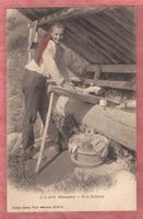 Champéry - Paysanne à la fontaine - 1910