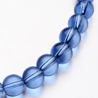 Glasperlen 8mm Kornblumenblau ca. 35Stück / Ausverkauf