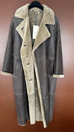 Wunderfell Brown Lambskin Coat, Size 36, new