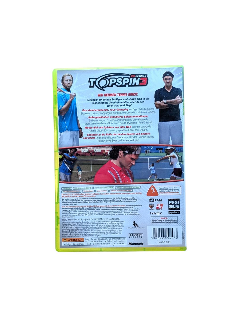 Microsoft Giochi: Top Spin 3 Xbox 360 ohne Anleitung – Usato da Domat/Ems venduto da IsseldorsShop 1