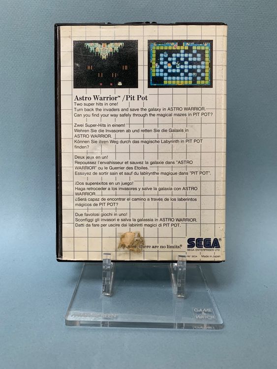 Astro Warrior / Pit Pot – SEGA Master System – PAL – Boîte Et Jeu Inclus