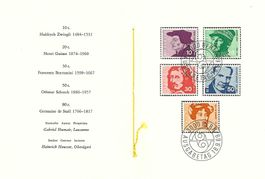 1969 (7 Stück) Faltblatt gestempelt Kat. Wert Fr. 20.-
