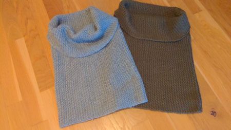 2x Gestrickter Schlauch Schal von H&M, Grau/Silber und Khaki