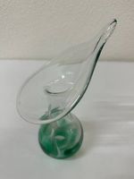 Murano Glasvase mit asymmetrischer Öffnung in Grün