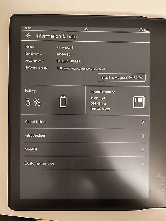 Tablet PC: Tolino Epos 3 e-reader – Usato da Zürich venduto da carlottaf 1