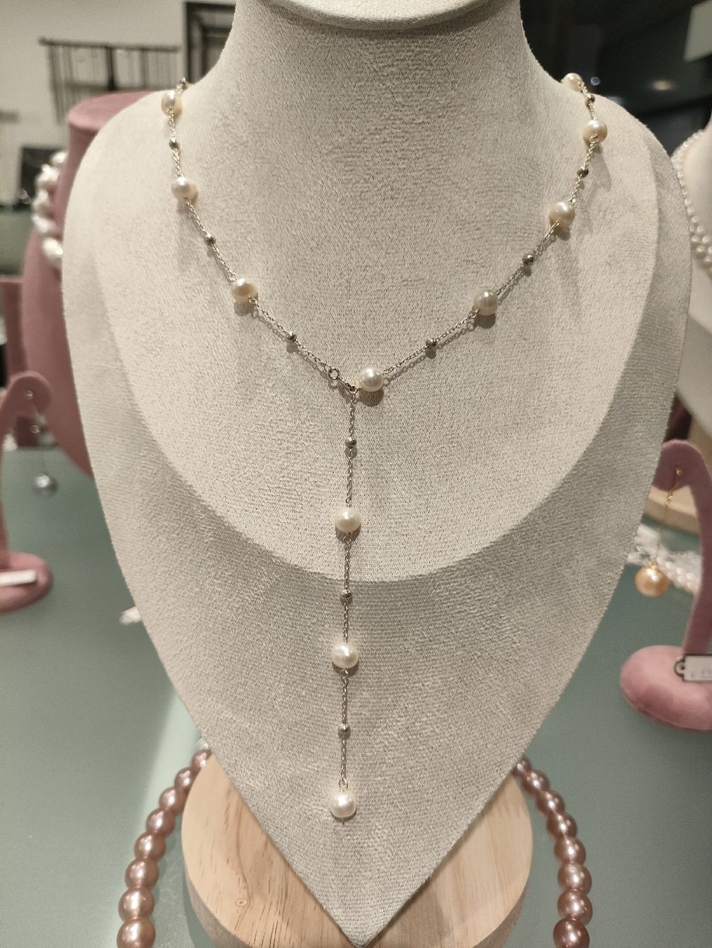 Catenine: Perlenkette aus Silber  – Nuovo e nell'imballaggio originale da Bern venduto da Lidia.5