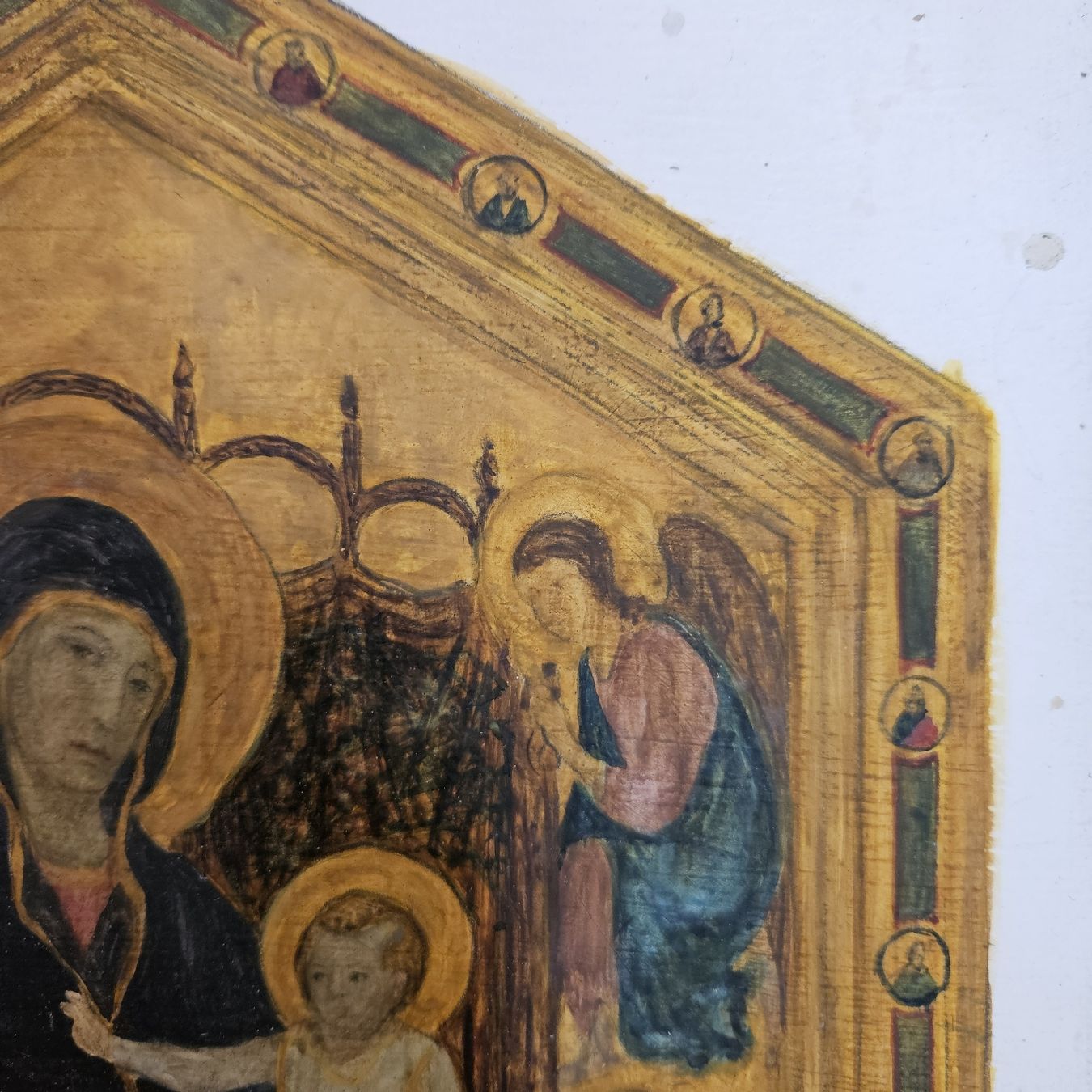 Gemälde: Sakrahl , Gemälde Madonna mit Kind und Engel – Gebraucht aus Kriens von gra_fhn7 8