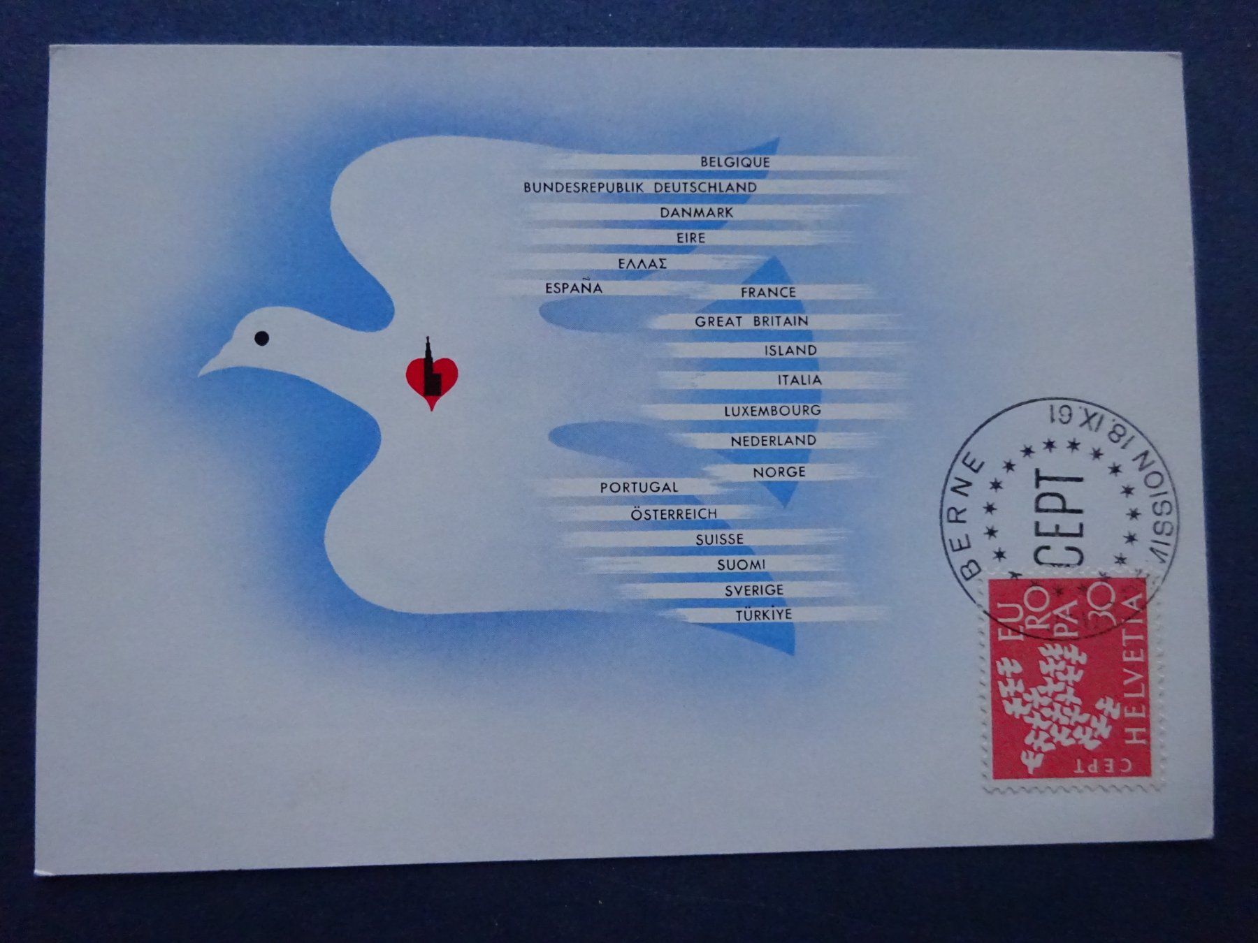 Tutti i francobolli: 1961 Maximumkarte FDC – Usato da Appenzell-Steinegg venduto da adi1975