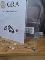 Collier argent avec diamant de moissanite de 1 ct certifié
