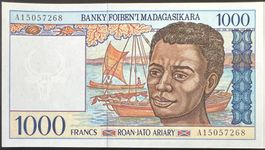 Madagascar 1000 Francs / 200 Ariary (1994) - non circ./unz