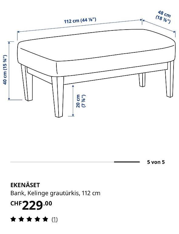 Ikea Panchine: SITZBANK IKEA EKENÄSET – Usato da Niederhasli venduto da Brkslmn 3