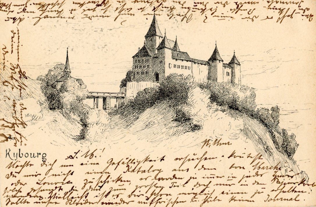 Cartoline postali: Kyburg   ZH        um 1902 – Usato da Brig venduto da Valcards54