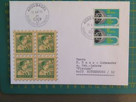Briefumschlag Philswiss 1967 gestempelt gebraucht