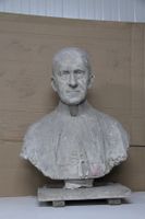 Portrait in Gips eines Bischofs von Franco Annoni