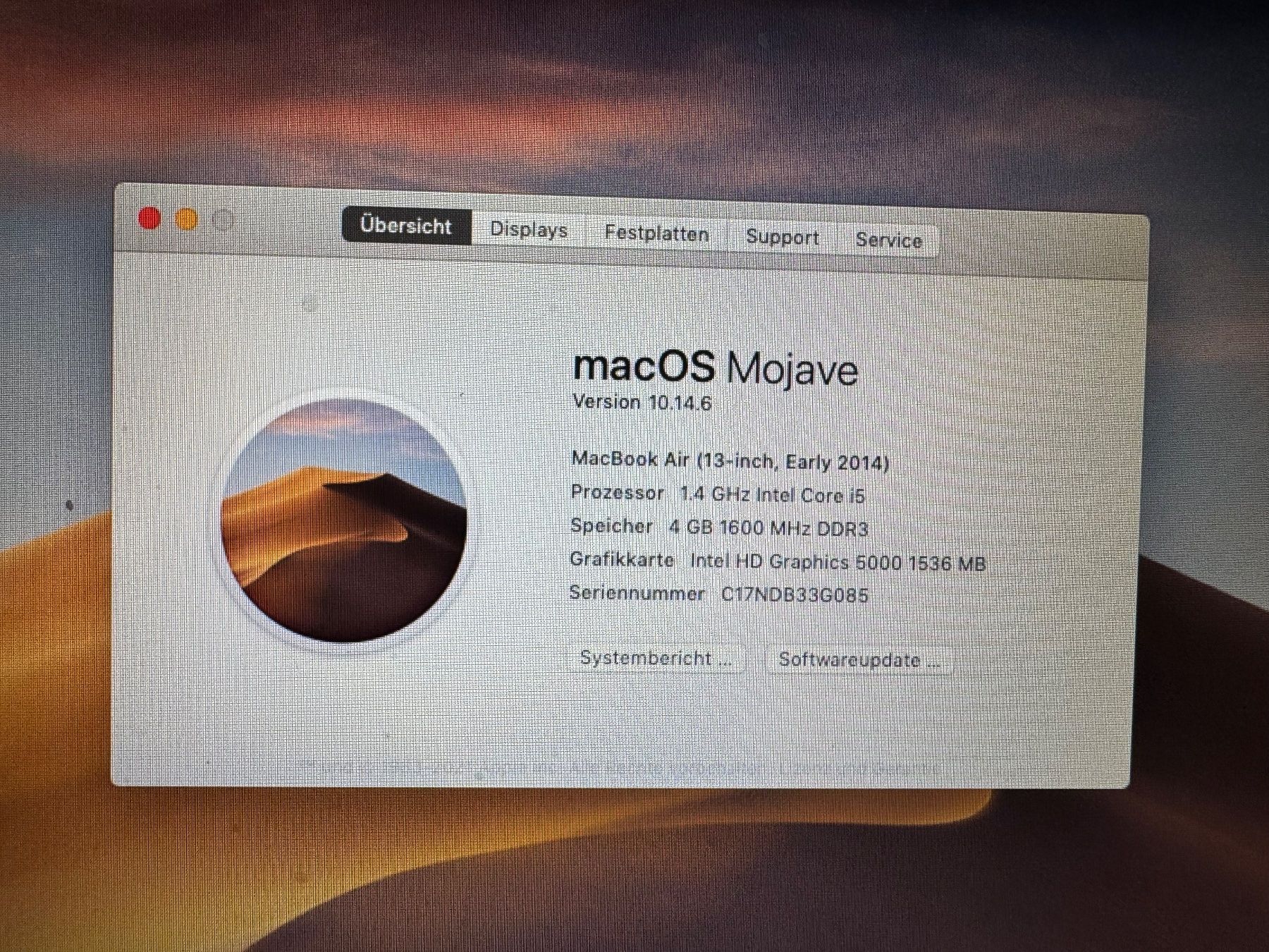 Apple Notebooks: MacBook Air 13" A1466 EMC 2632 gebraucht – Gebraucht aus Hunzenschwil von UF61 3