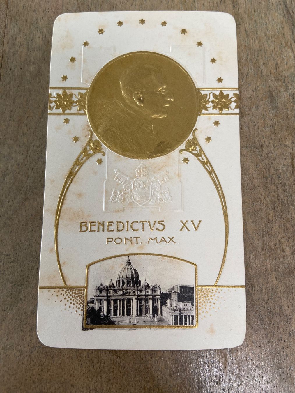 Foto & Immagini: Papst Benedictus XV pont max  Andachtsbild Prägebildchen – Usato da Luzern venduto da waterfront1