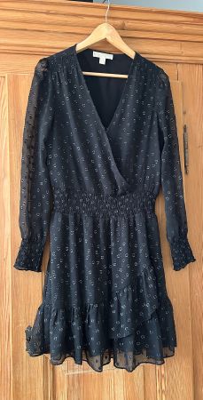 Michael Kors Cocktailkleid schwarz/silber Grosse M
