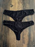 2 Stk. C&A Lingerie String schwarz (No 1) - Grösse 44/46